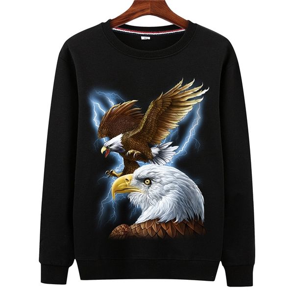 

autumn winter round neck 3d printed sweater for men and women, Black