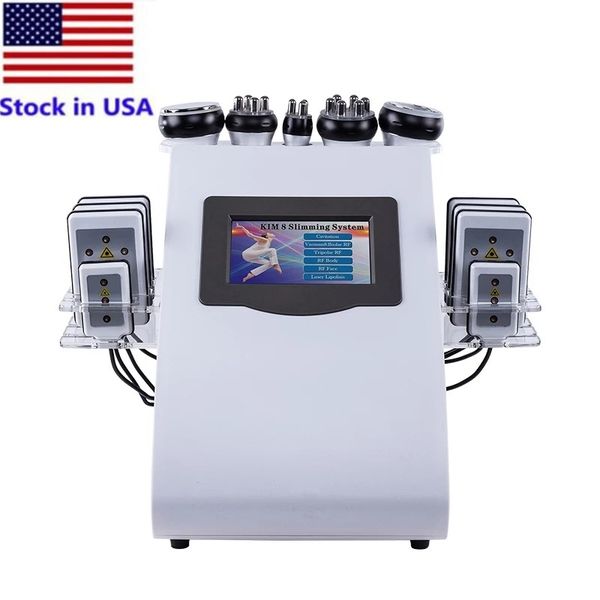 

6in1 rf ultrasonic slimming cavitation vacuum lipolaser radio frequency 40k lipo liposuction for spa fat burner weight loss machine