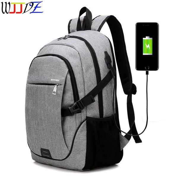 

17.3 inch laprucksack business backpack travel large capacity bags usb charge college student wjjdz