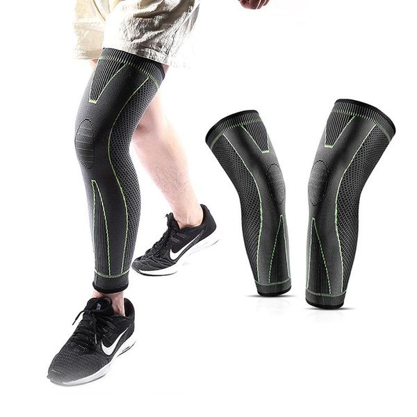 

elbow & knee pads knitted breathable outdoor sports riding fitness bandage thigh cover support, Black;gray