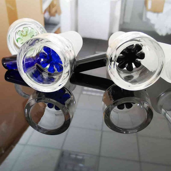 Курение 14 мм чаша 18 мм с цветочным стеклом снежинки шаров для стеклянных водных бонсов дым