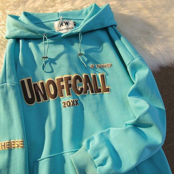 

new letter print vintage hoodies women 2021 aesthetic harajuku hooded sweatshirt pocket oversized hoodies loose streetwear ins, Black