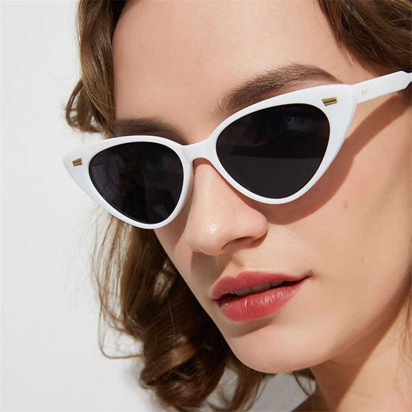 

luxury designer sunglasses kujuny womens cat eye ladies small frame triangle glasses women brand design eyewear vintage shade eyeglasses, White;black