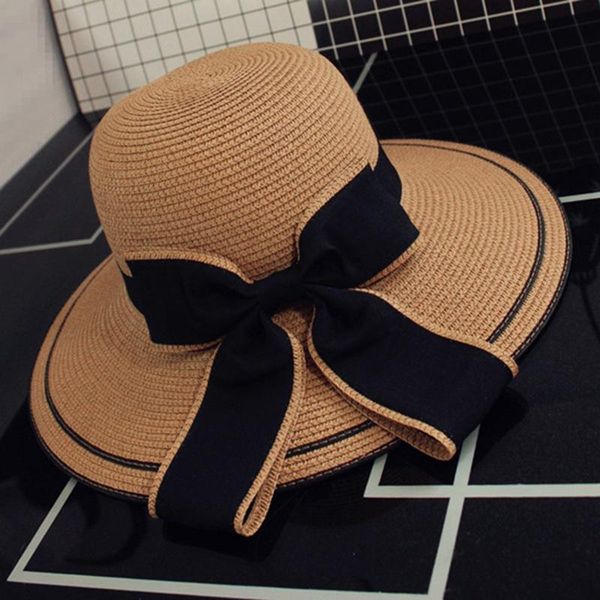 

wide brim hats hat women summer straw fashion versatile beach travel big edge sun foldable 2021, Blue;gray