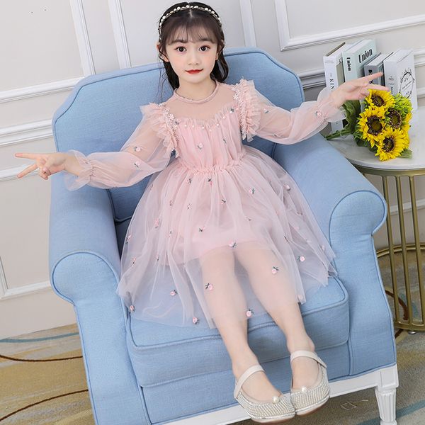 

dresses for girls mesh girls party dress kids lace princess dress kids pearls costume for girls 6 8 10 12 14, Red;yellow