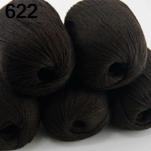 

sale luxurious soft 5balls x 50gr mongolian pure cashmere yarn hand knitting wool crochet brown 233-622-5, Black;white