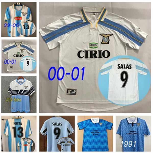 

classic fans version 2000 2001 lazio soccer jersey klose 11 retro sergej 115 commemorative edition20/14 20/15nesta 13 home maglietta, Black;yellow