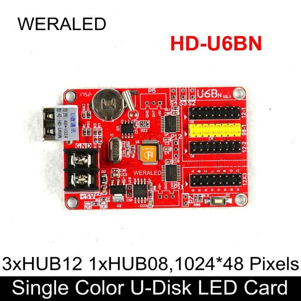 

huidu hd-u60 hd-u6bn hd-u62 hd-u63 usb-disk single color dual message board led card support p4.75 p7.62 p10 module modules