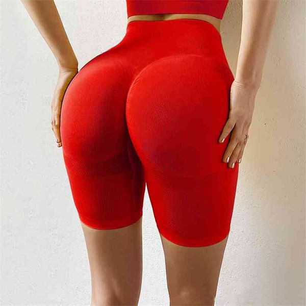 CHRLEISUREWoman Shorts Fitness Nahtlose Hohe Taille Kurze Push-Up Stretch Frauen Gym Enge Workout Radfahren Für 210719