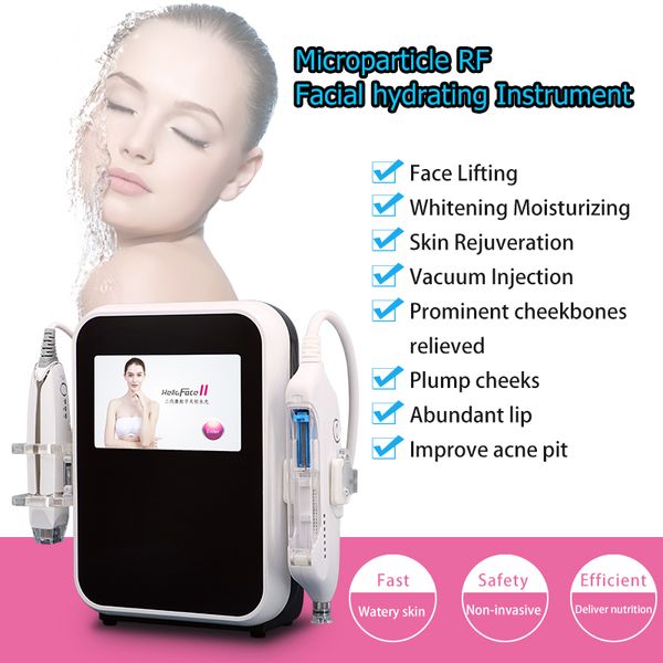 No Needle Mesotherapy Gun Beauty Needle Free Injection Micro Particle Gun Bionic Clip 2in1 Ialuronico Idratante Macchina per il viso per Spa