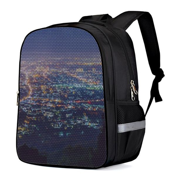 

backpack city night view toddler boy girl elementary school kindergarten