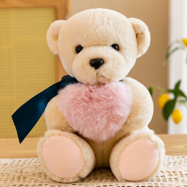 

cartoon creative plush toy heart teddy doll valentine's day gift love bear
