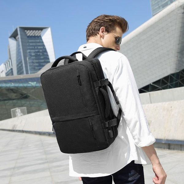 

backpack multi function korean men's travel bag oxford cloth waterproof