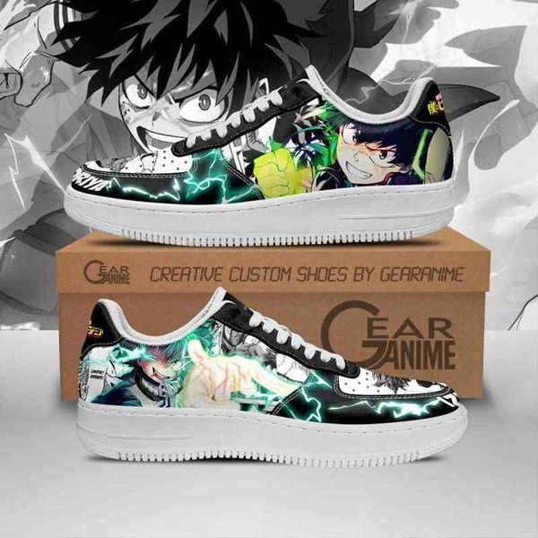 

diy anime sho boku no hero academia izuku midoriya casual running sport walking sneakers lightweight tennis