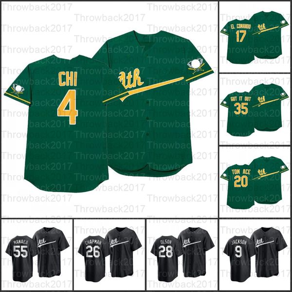 2021 Players' Weekend All Black Fashion Baseball Jersey 10 Marcus Semien 23 Jurickson Profar 2 Khris Davis 22 Ramon Laureano 18 Chad Pinder 33 Jose