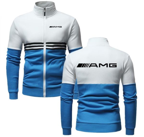 

men's jackets 2021 amg brand spring summer coat men street windbreaker zip put together delicate casual print jacket, Black;brown