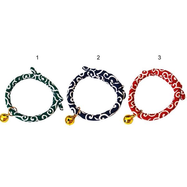

pet cat japanese style adjustable collar, durable soft washable decorative neck tie collars & leads