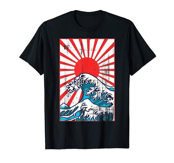 

men's t-shirts japan vaporwave great japanese art t-shirt, White;black