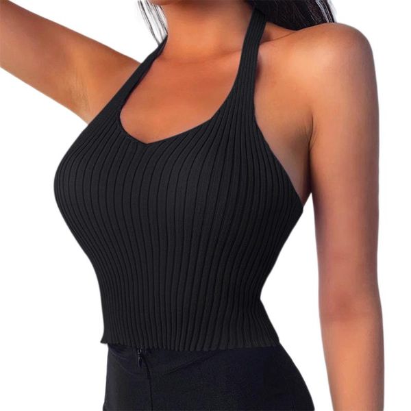 

women's tanks & camis 2021 summer women halter tank solid chasmis club party casual high street sleeveless, White
