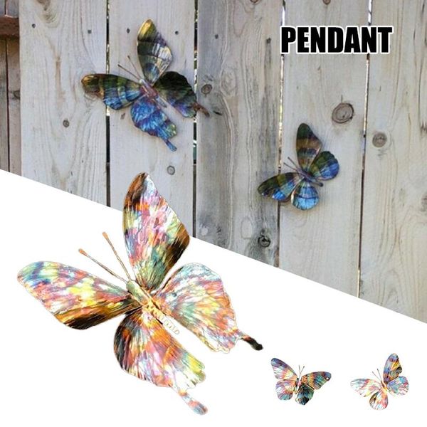 

decorative objects & figurines colorful metal butterfly ornament creative wall hanging crafts decoration for garden courtyard lawn qjs shop