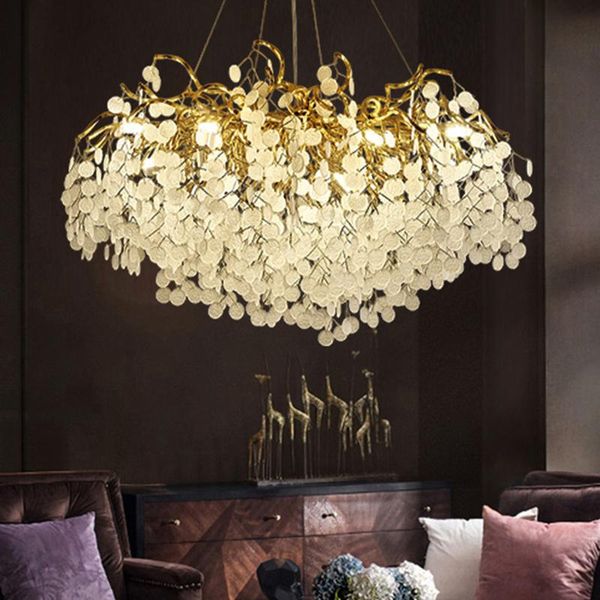 

chandeliers living room chandelier modern gold round bedroom hanging lamp branch retangle kitchen light