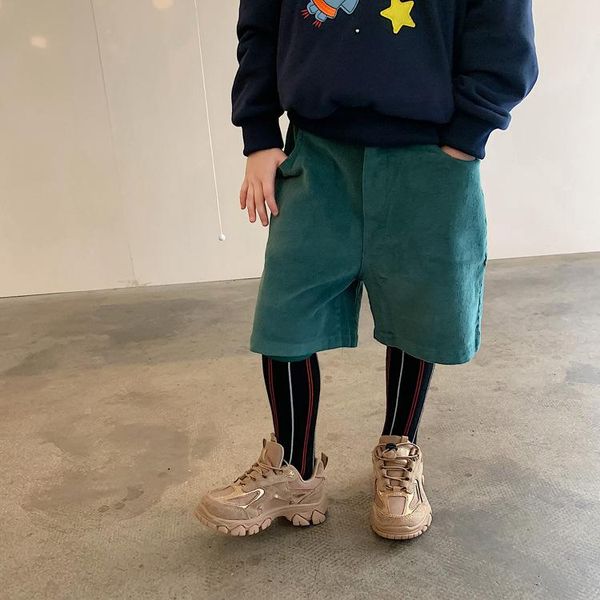 

trousers autumn and winter fashionable lady sister washed corduroy shorts velvet pants boys clothes 8 years, Blue