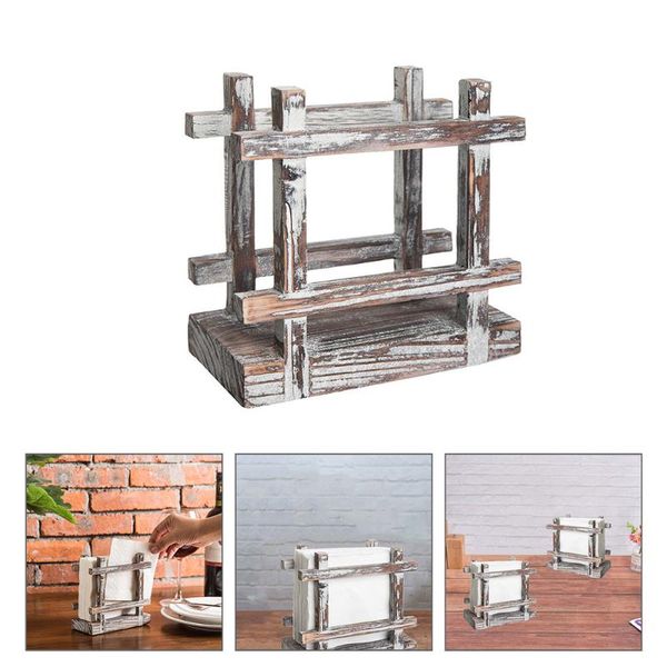 

toilet paper holders 1pc household napkin rack desktissue stand vintage wooden holder