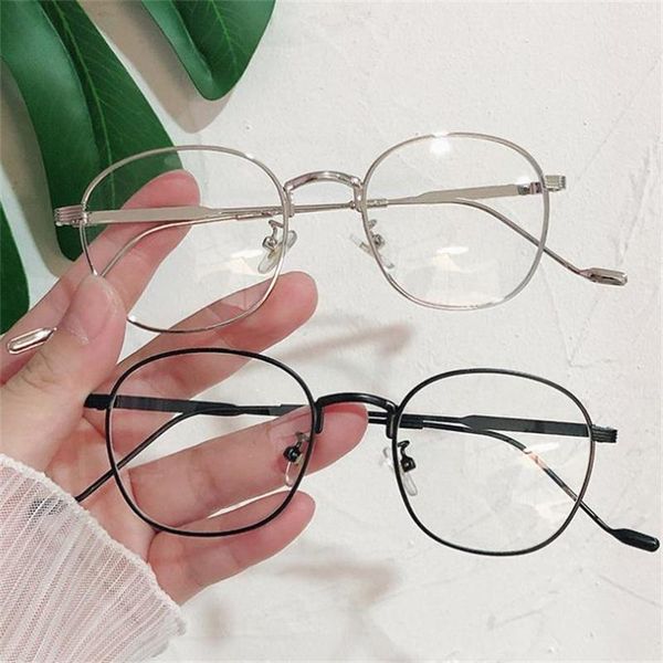 

sunglasses anti-blue light glasses fahsion alloy optical eyeglasses square spectacles oversize frame eyewear, White;black