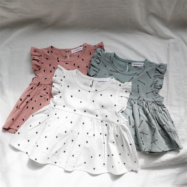 

baby girl blouse+shorts kids girls clothings sets ins european & america summer toddler ruffles princess fashion clothes 210326, White