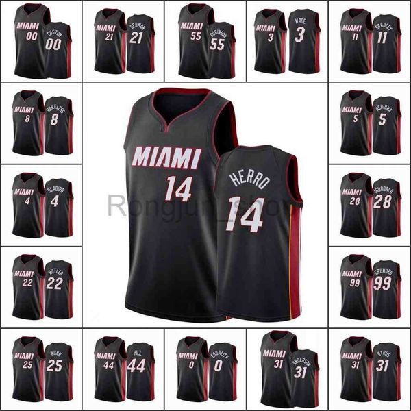 

2021-22 75th anniversary printed mens basketball miamis dwyane wade andre iguodala jae crowder kendrick nunn jimmy butler tyler herro, Black