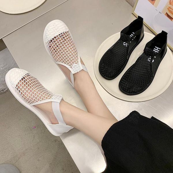

sandals straps shoes closed toe 2021 summer breathable women's heels suit female beige girls laces black comfort flat low fashi