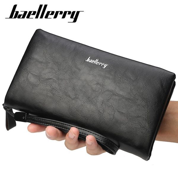 

wallets baellerry men purses big wallet coin purse vintage male zipper clutch bag pu leather long phone money, Red;black