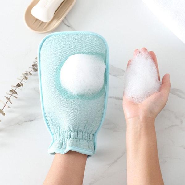 

exfoliating fabric glove mimitten bath sponge scrubber remove dead skin deep clean invigorate your double side accessory set
