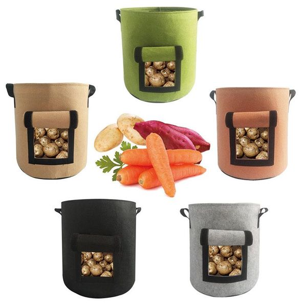

plant bag potato grow container diy planter pe cloth planting vegetable gardening thicken pot planters & pots