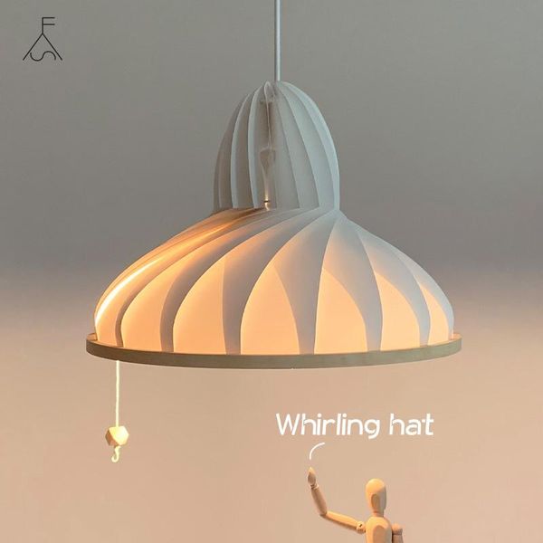 

pendant lamps nordic dining room, living bedroom, study, creative lampshade, ins red sun origami lamp room decoration