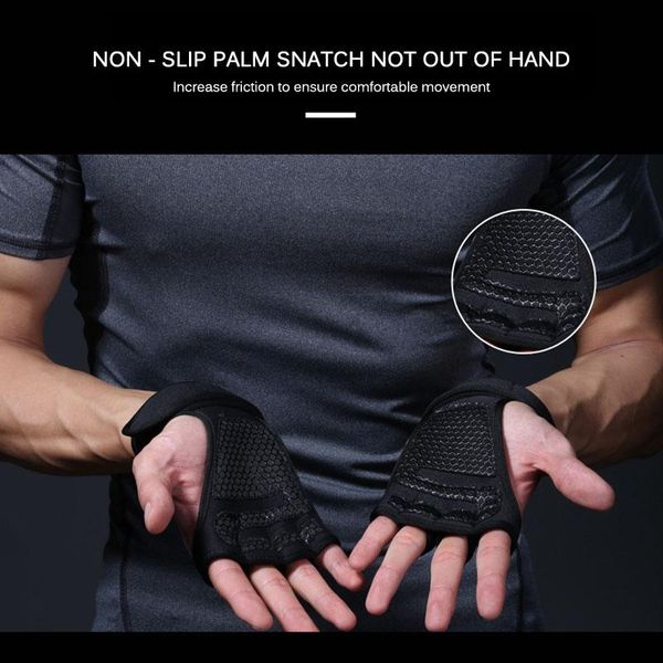 

accessories protection anti-slip grips hand palm fitness sports weightlifting gloves silicone workout half finger gymnastics tool
