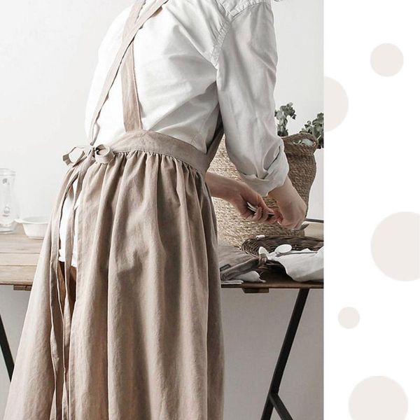 

colours nordic women lady skirt style collect waist cute dress restaurant coffee shop home kitchen for cooking cotton apron aprons
