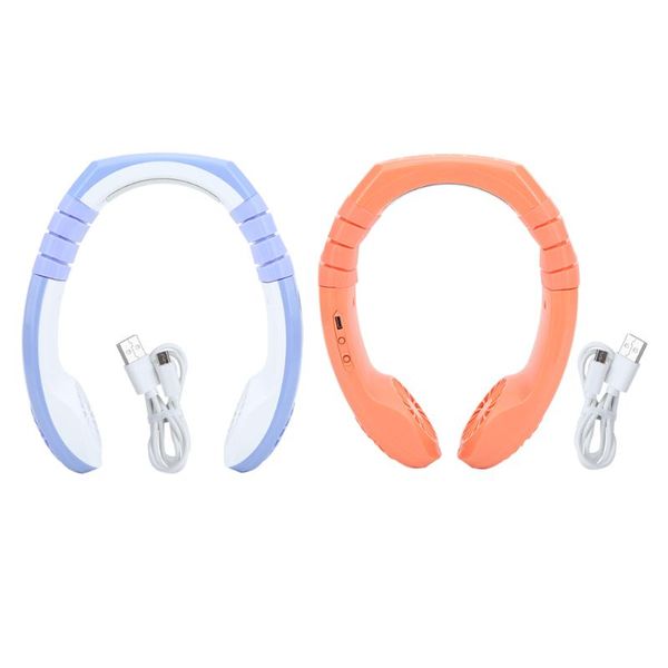 

electric fans hanging neck fan mini air cooler portable usb charging sports style instant cooling wall household appliance