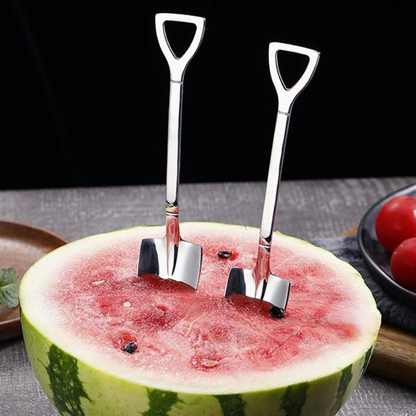 

spoons 1pcs /2pcs stainless steel spoon, shovel dessert watermelon ice cream kitchen utensils