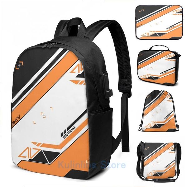 

backpack funny graphic print asiimov style usb charge men school bags women bag travel laptop