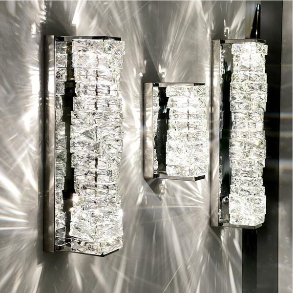 

wall lamp simple modern crystal creative designer light luxury living room background bedroom bedside corridor lightin