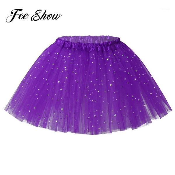 

girls tutu skirt 2021 summer children's clothing kids princess ruffled layered tulle ballet dance costume skirts, Blue