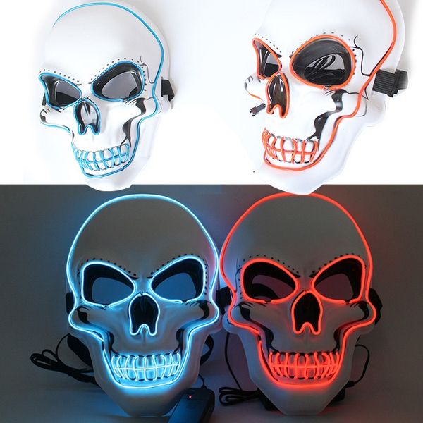 

halloween horror mask led glowing masks purge masks election mascara costume dj party light up masks glow in dark 10 colors express services
