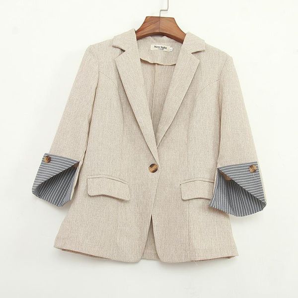 

autumn 2021 thin solid blazer women single button office lady feminino vintage korean chaqueta mujer women's suits & blazers, White;black