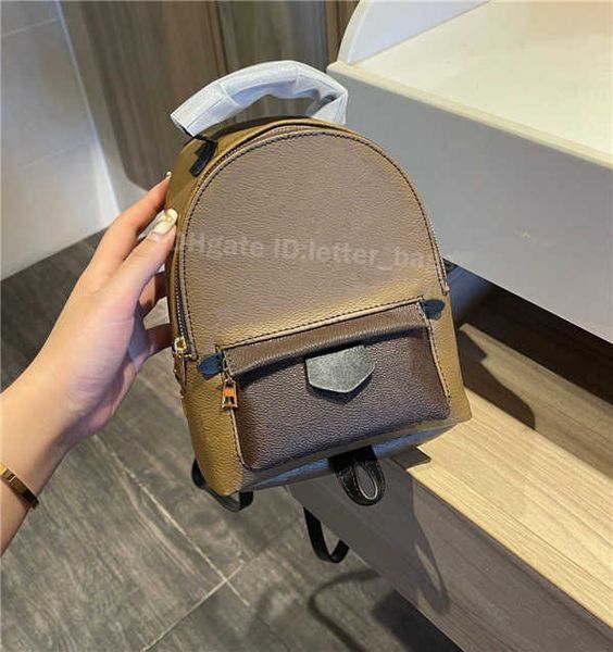 

designer luxury bag ss famous backpack style bags handbag plain letter zipper adjustable shoulder strap cowhide solid ba women's leathe