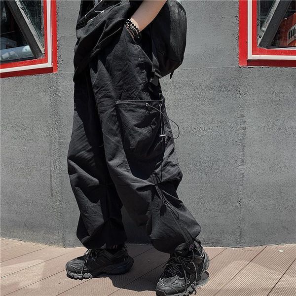 

men's pants punk cargo women streetwear joggers sweatpants vintage hip hop black wide jogging trousers street style plus size