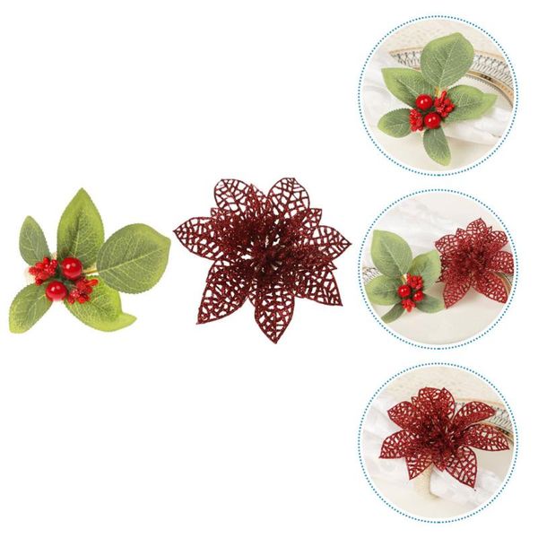

napkin rings 2pcs festival clasp buckle christmas dining table adornments