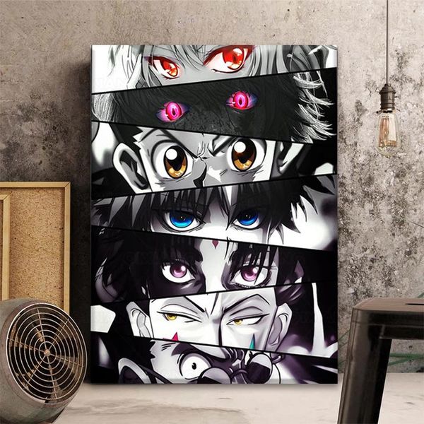 

paintings japanese anime character eyes canvas painting decor wall art pictures home living room decoration prints child