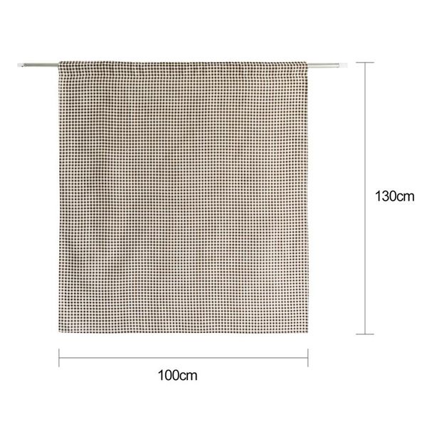 

curtain & drapes half blackout printed coffee plaids thermal insulated curtains