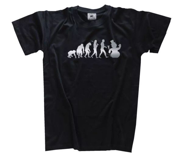 

silver edition snow man ii winter snow evolution t-shirt s-xxxl, White;black